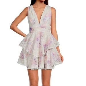 Gianni Bini Christa Eyelet Social Dress
